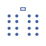 Conference seating layout diagram